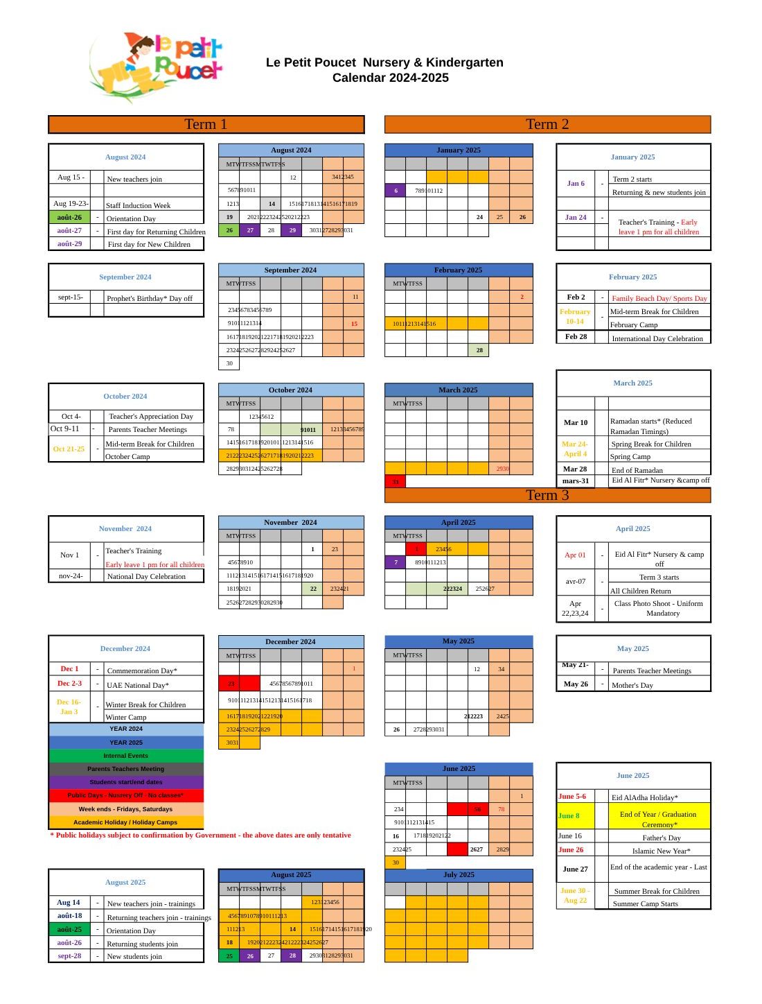 Academic calendar 2024 25 pdf